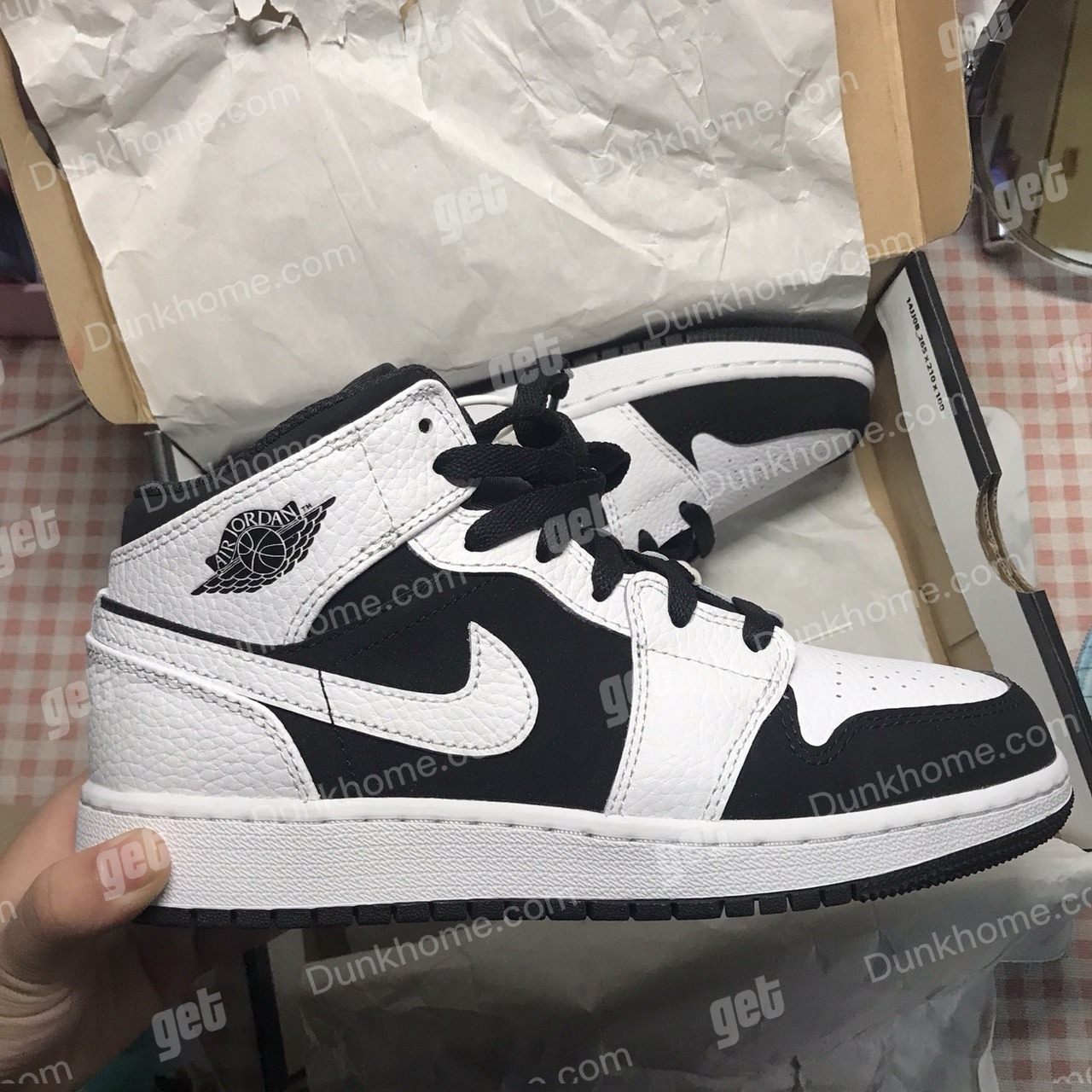 AJ1 Mid 熊猫 黑白GS554725-113