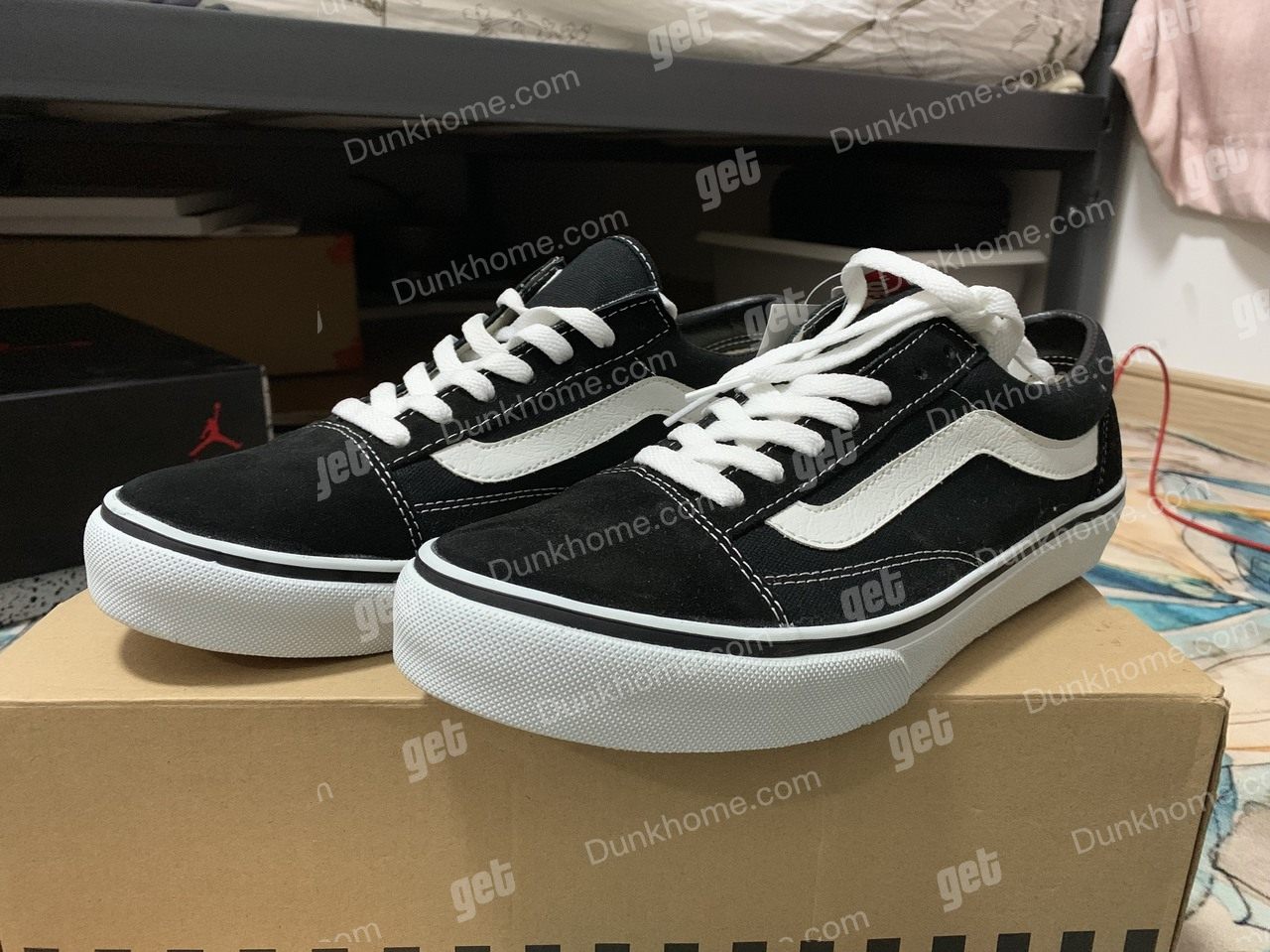 vans经典黑白板鞋556436-0001
