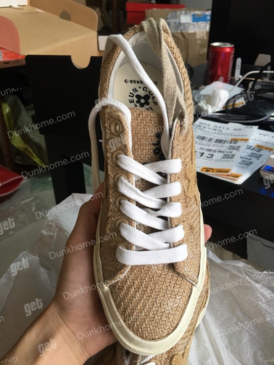 匡威小花联名麻布低帮