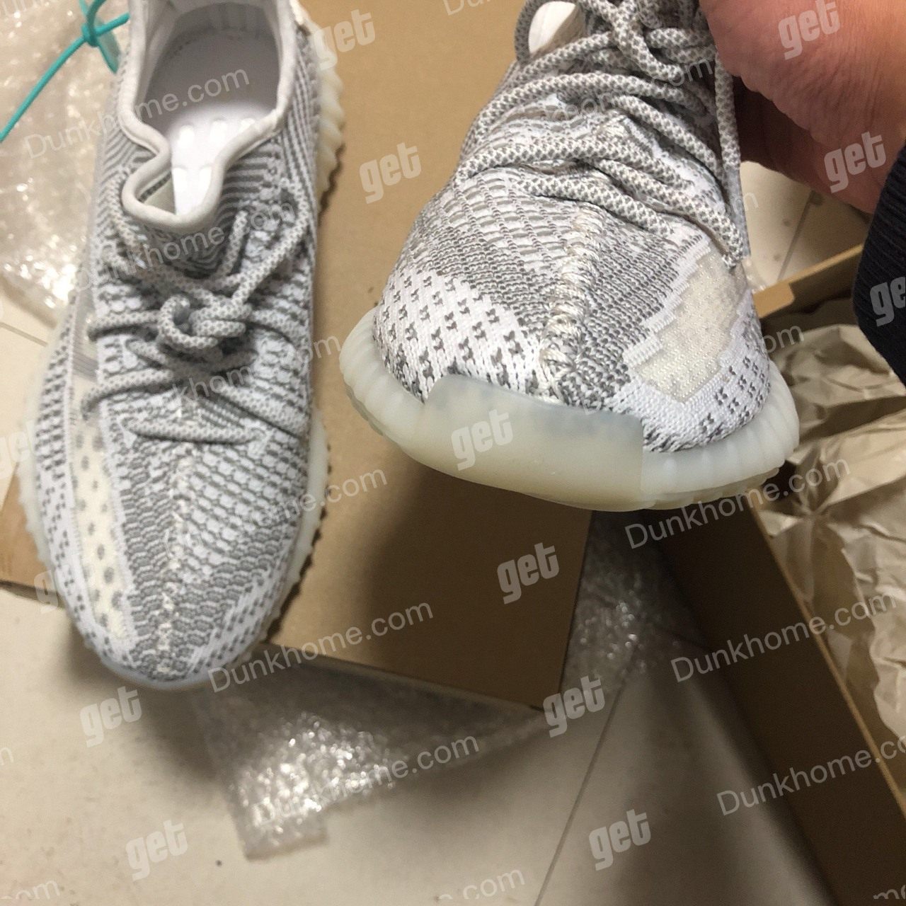 椰子350天使鞋带反光版