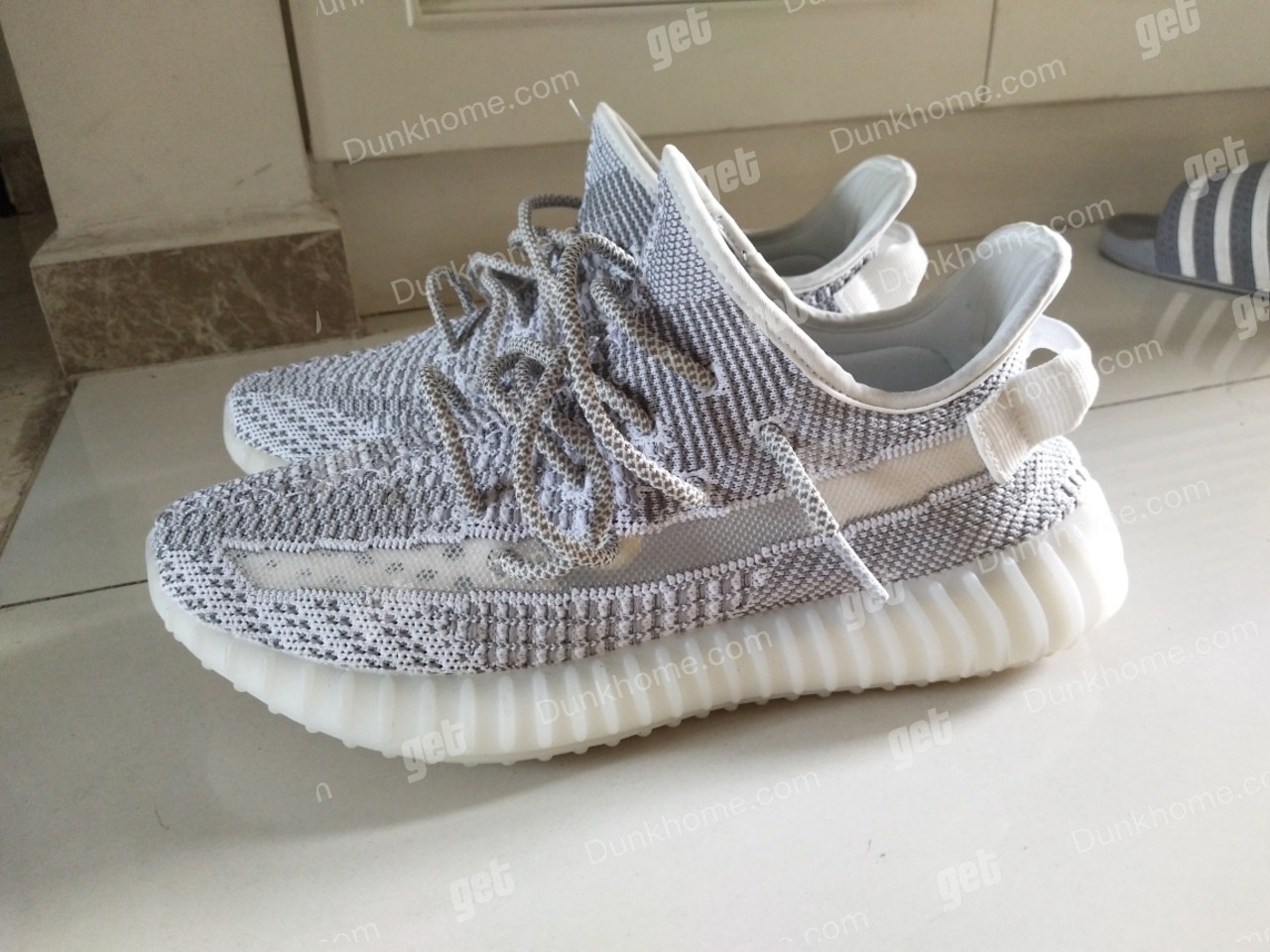 yeezy天使鞋带反光版