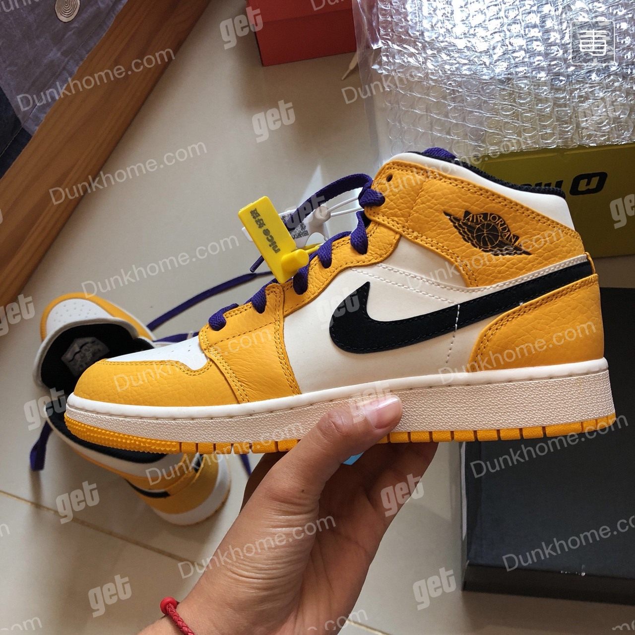 AJ1湖人配色女款