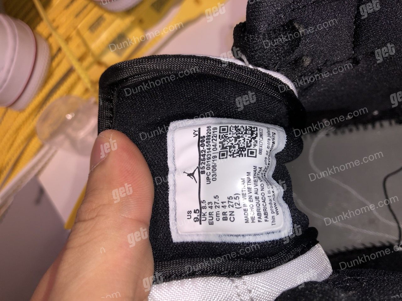 AJ1 湖人红蓝 43码