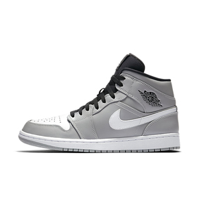 air jordan 1 mid aj1 小伯爵 狼灰 篮球鞋 554724-046