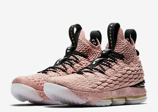 nike lebron 15 lbj15 全明星 玫瑰金篮球鞋 897650-600