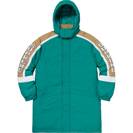 supreme 18fw sleeve logo sideline 麒麟臂长棉服